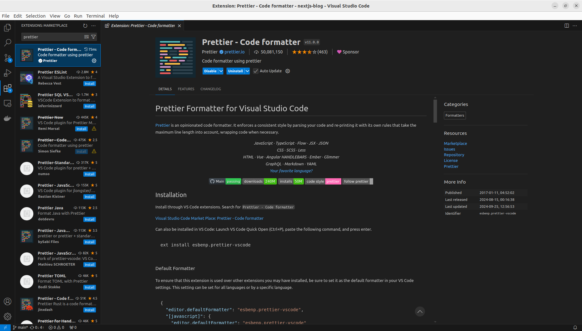 prettier-vscode